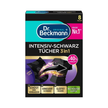 Dr. Beckmann кърпички за черни дрехи 3 в 1, 8 броя