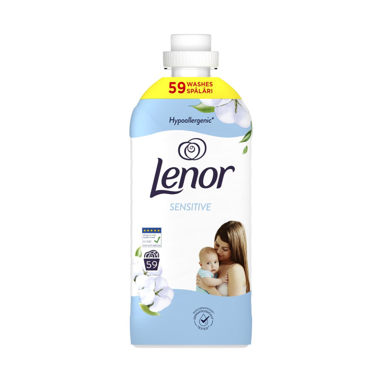 LENOR омекотител за пране, 1239мл, 59 пранета, Sensitive cotton fresh LENOR омекотител за пране, 1239мл, 59 пранета, Sensitive cotton fresh