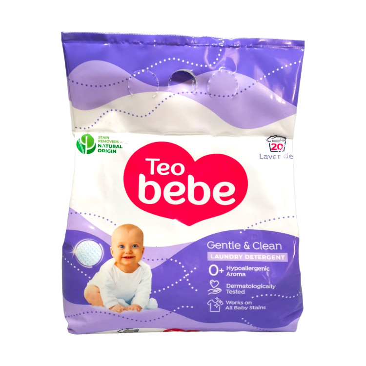 TEO BEBE прах за бебешко дрехи, Лавандула, 20 пранета, 1.50кг