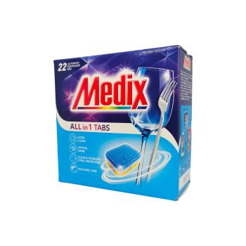 MEDIX таблетки за съдомиялна машина, All in One, 22 броя 