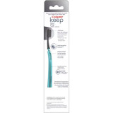 COLGATE четка за зъби, Метална дръжка 1 брой, Накрайник 2 броя, Keep, Slim soft, Charcoal