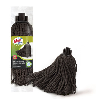 MAGIC CLEAN PREMIUM бърсалка за под, Микрофибър, Резба: Конус, Black Power, 140гр
