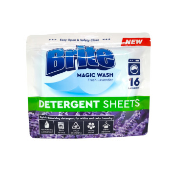 BRITE перилен препарат ленти, Magic wash, 16 пранета, Fresh Lavender, Универсално пране BRITE перилен препарат ленти, Magic wash, 16 пранета, Fresh Lavender, Универсално пране