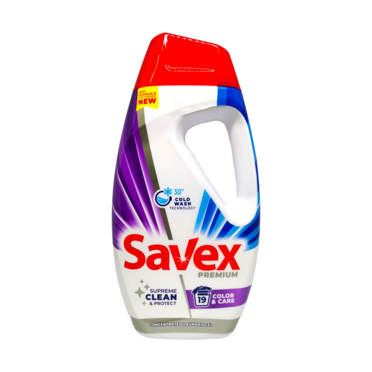 SAVEX premium течен перилен препарат, 0,855л, 19 пранета, Color & Care