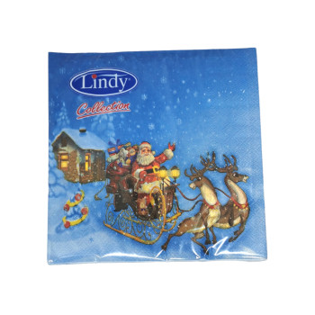 LINDY салфетки, Лукс, 30х30см, 20 броя, Коледа, Елени