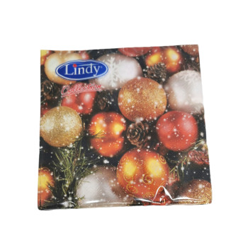 LINDY салфетки, Лукс, 30х30см, 20 броя, Коледа, Топки LINDY салфетки, Лукс, 30х30см, 20 броя, Коледа, Топки