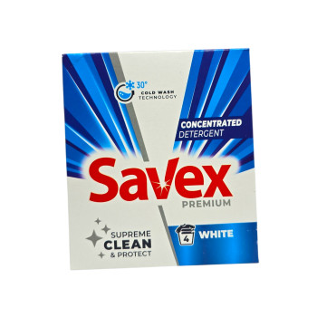 SAVEX прах за пране, 320гр, 4 пранета, White SAVEX прах за пране, 320гр, 4 пранета, White