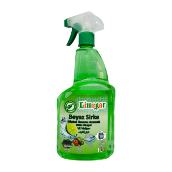 LIMEGAR WHITE VINEGAR, бял оцет с натурален лимонов аромат, универсален почистващ спрей, 1 л LIMEGAR WHITE VINEGAR, бял оцет с натурален лимонов аромат, универсален почистващ спрей, 1 л