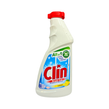 CLIN препарат за почистване и полиране на стъкла, Лимон, Пълнител, 500мл CLIN препарат за почистване и полиране на стъкла, Лимон, Пълнител, 500мл