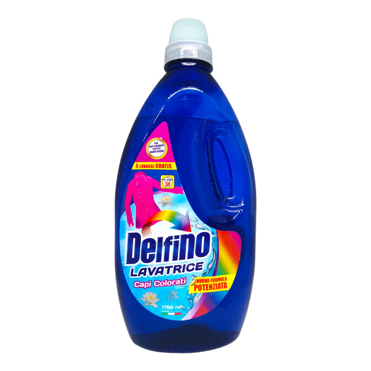 DELFINO течен перилен препарат, Цветно пране, 1750мл, 38 пранета, Capi colorati
