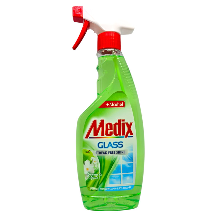MEDIX препарат за почистване на стъкла, Помпа, Fressia & apple, 500мл MEDIX препарат за почистване на стъкла, Помпа, Fressia & apple, 500мл
