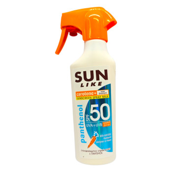 SUN LIKE слънцезащитно мляко, Помпа, SPF 50, Panthenol, 250мл