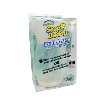 SCRUB DADDY диспенсър за течен сапун и веро, Soap Daddy, Dual Action, 1 брой SCRUB DADDY диспенсър за течен сапун и веро, Soap Daddy, Dual Action, 1 брой