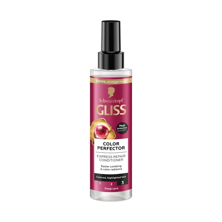 SCHWARZKOPF GLISS Спрей балсам Color Perfector за боядисана и изсветлявана коса, 200 мл SCHWARZKOPF GLISS Спрей балсам Color Perfector за боядисана и изсветлявана коса, 200 мл