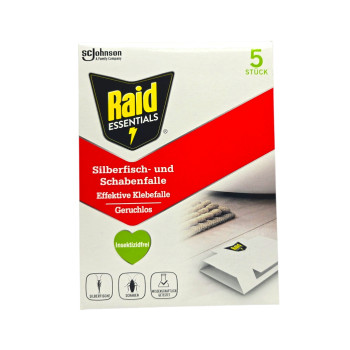RAID капан за хлебарки и сребърни рибки, 5 броя RAID капан за хлебарки и сребърни рибки, 5 броя