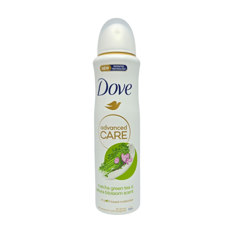 DOVE дезодорант дамски, Advanced care, Matcha green tea & Sakura blossom scent, 150мл