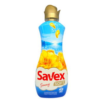 SAVEX SOFT омекотител за пране, 1500мл, 60 пранета, Sunny SAVEX SOFT омекотител за пране, 1500мл, 60 пранета, Sunny