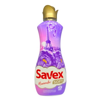SAVEX SOFT омекотител за пране, 1500мл, 60 пранета, Romantic SAVEX SOFT омекотител за пране, 1500мл, 60 пранета, Romantic