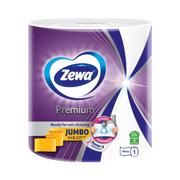 ZEWA кухненска ролка, Jumbo, Premium, Extra Strong, 600гр, 3 пласта, 230 къса, 1 брой
