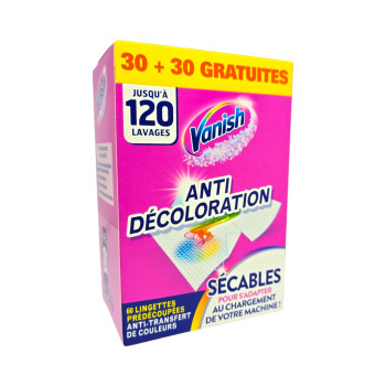 VANISH цветоулавящи кърпи, 60 броя, 120 пранета VANISH цветоулавящи кърпи, 60 броя, 120 пранета