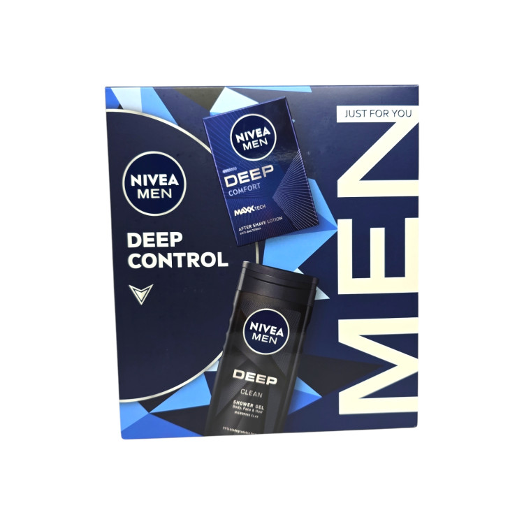 NIVEA подаръчен комплект, Мъжки, 2 продукта, Deep Control