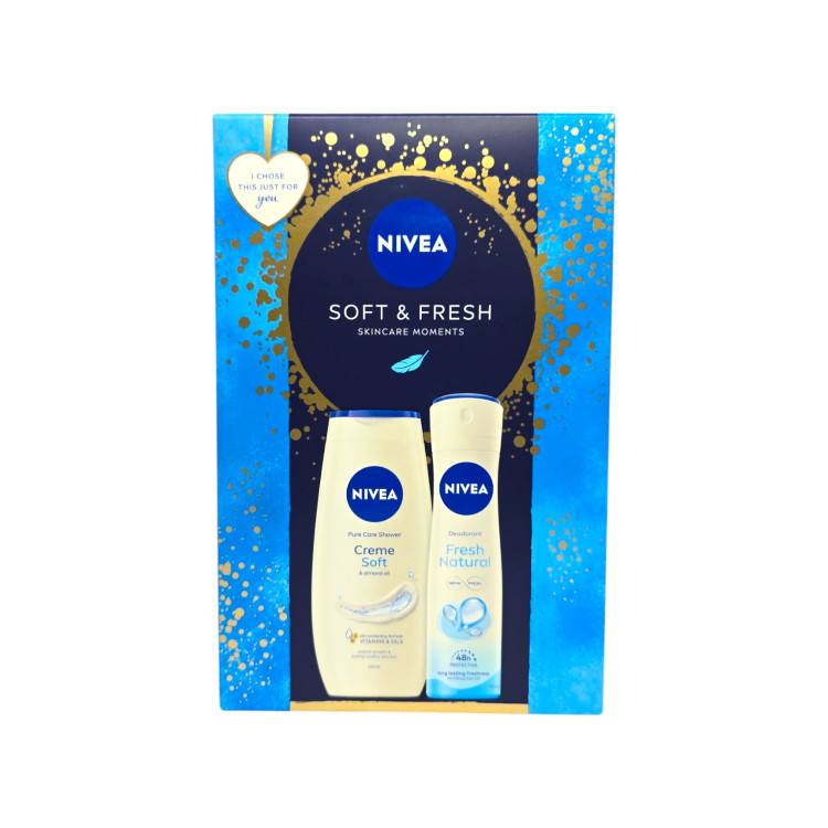 NIVEA подаръчен комплект, Дамски, 2 продукта, Soft & Fresh