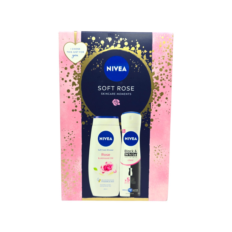 NIVEA подаръчен комплект, Дамски, 2 продукта, Soft Rose