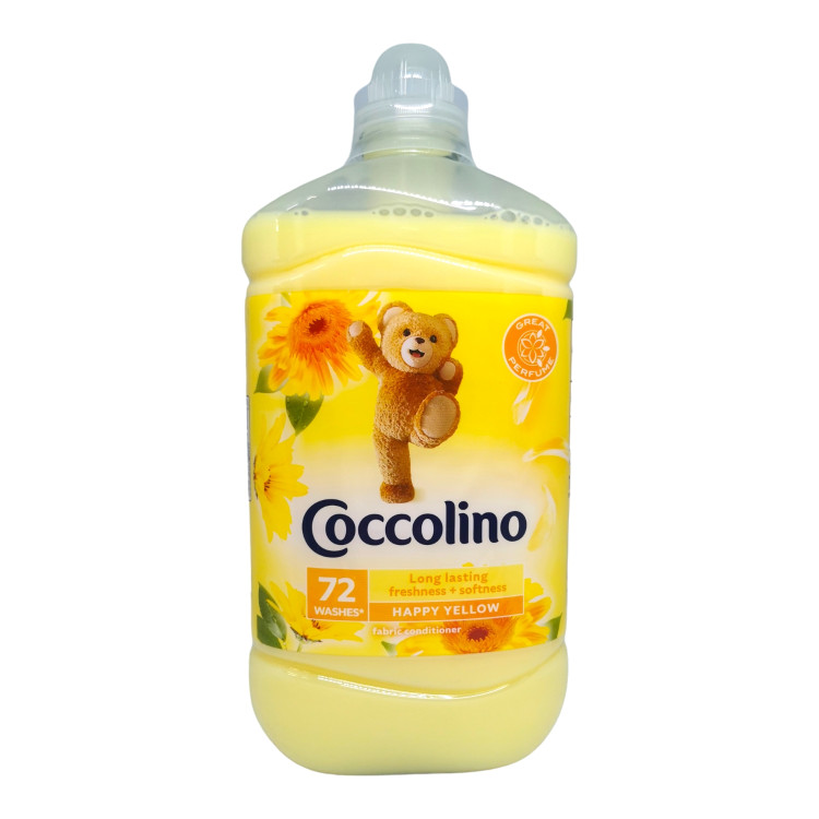 COCCOLINO омекотител, Happy yellow, 72 пранета, 1.80 литра