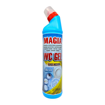 MAGIA гел за почистване и дезинфекция на тоалетна чиния, 750мл, Океан MAGIA гел за почистване и дезинфекция на тоалетна чиния, 750мл, Океан