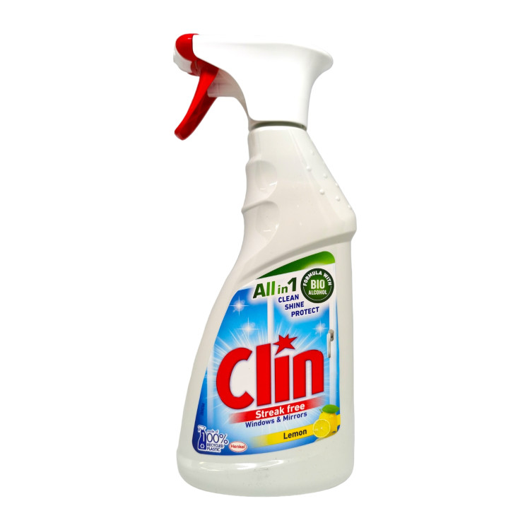 CLIN препарат за почистване и полиране на стъкла, Лимон, 500мл