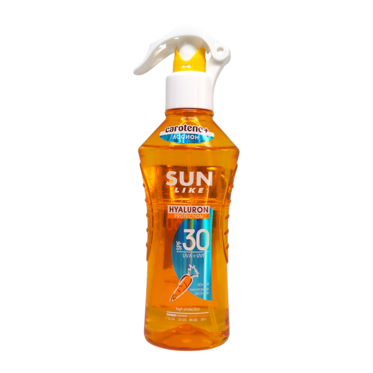 SUN LIKE слънцезащитен двуфазен лосион, Помпа, SPF 30, 200мл