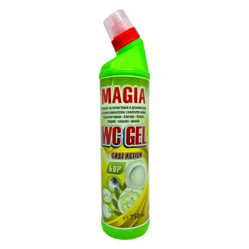 MAGIA гел за почистване и дезинфекция на тоалетна чиния, 750мл, Бор MAGIA гел за почистване и дезинфекция на тоалетна чиния, 750мл, Бор