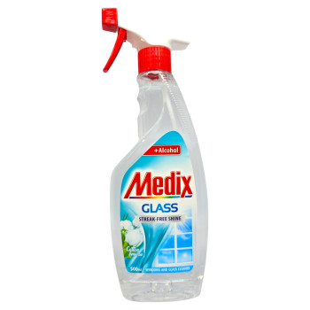 MEDIX препарат за почистване на стъкла, Помпа, Cotton breeze, 500мл