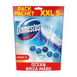 DOMESTOS ароматизатор за тоалетна чиния, Power 5, Maxi pack, Океан, 5 броя