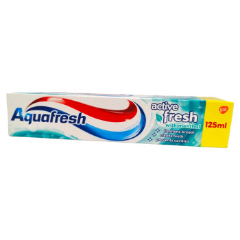 AQUAFRESH паста за зъби, Active fresh, Мента, 125мл AQUAFRESH паста за зъби, Active fresh, Мента, 125мл