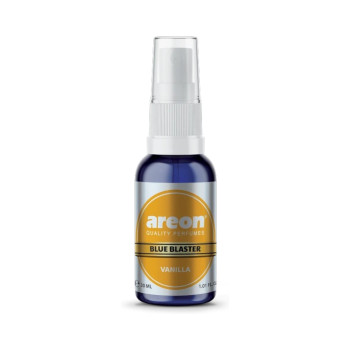 AREON спрей парфюм ароматизатор за автомобили, Blue Blaster, Vanilla AREON спрей парфюм ароматизатор за автомобили, Blue Blaster, Vanilla