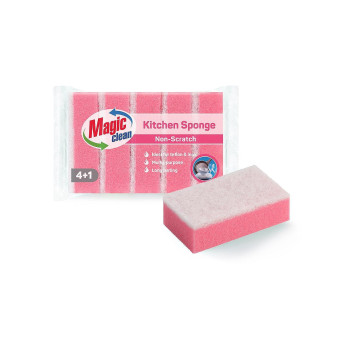 MAGIC CLEAN кухненска гъба, Недраскаща, 5 броя MAGIC CLEAN кухненска гъба, Недраскаща, 5 броя