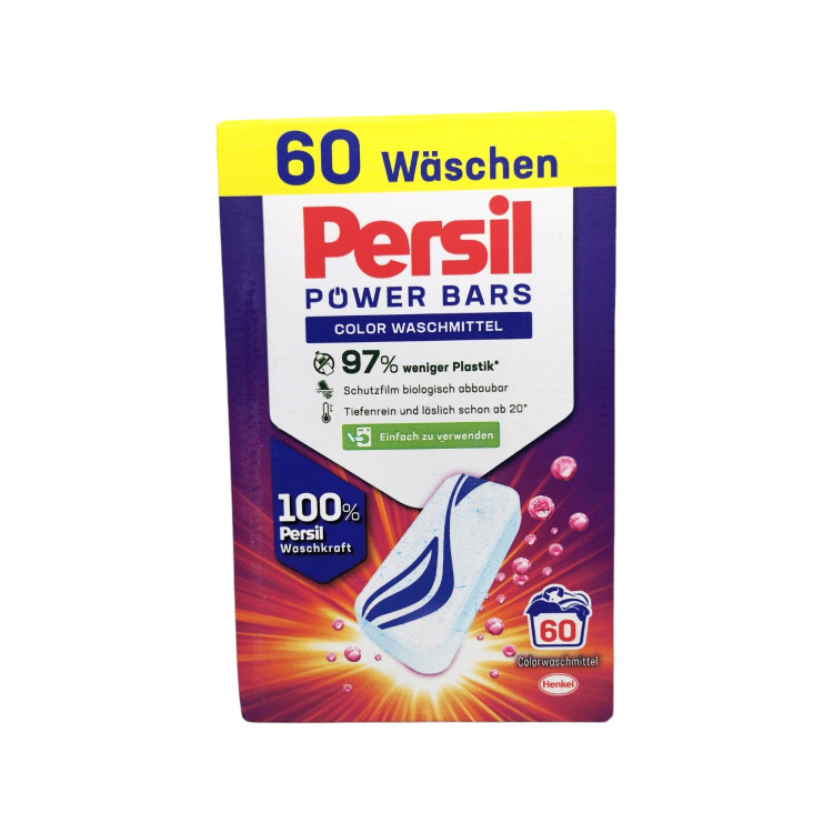 PERSIL таблетки за пране, Power bars, 60 броя, Цветно пране