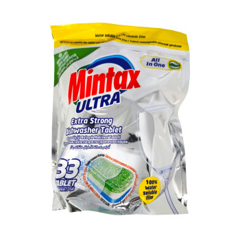 MINTAX таблетки за съдомиялна машина, Ултра, Всичко в едно, 33 броя
