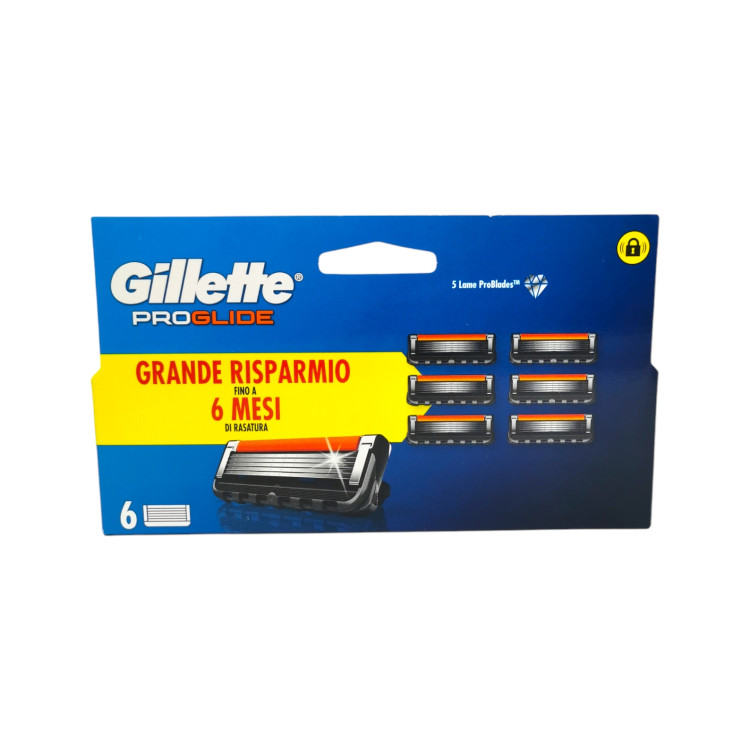 GILLETTE резервни ножчета, Fusion 5, Proglide, 6 броя