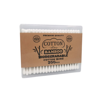 COTTON LINE клечки за уши, Bamboo, 200 броя COTTON LINE клечки за уши, Bamboo, 200 броя
