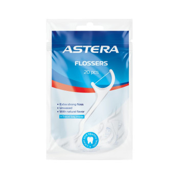 ASTERA комбинирана клечка за зъби с конец, Active+