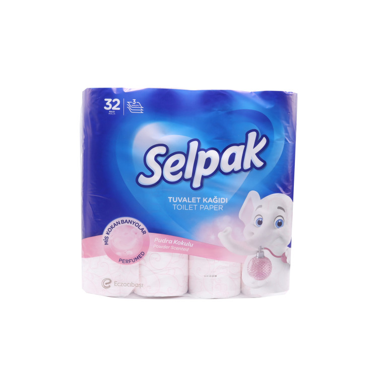 SELPAK тоалетна хартия,Шарена, С аромат, 32 броя х 85гр