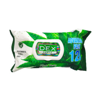 DEX мокри кърпи, 120 броя, 530гр, Алое