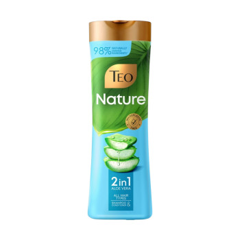 TEO шампоан за коса, Nature, 2в1, Алое вера, 350мл
