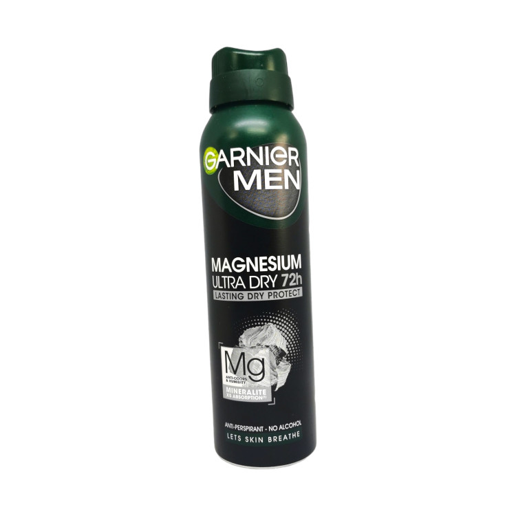 GARNIER дезодорант мъжки , Magnesium ultra dry, 72 часа, 150мл