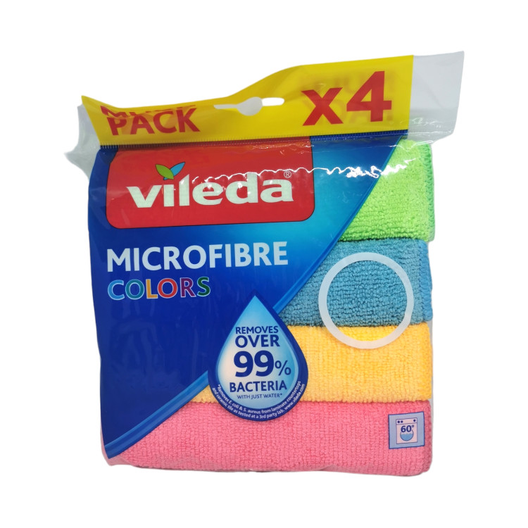 VILEDA микрофибърни кърпи, Colors, 4 броя
