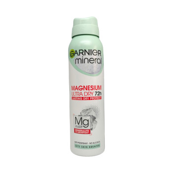 GARNIER дезодорант дамски, Magnesium ultra dry, 72 часа, 150мл