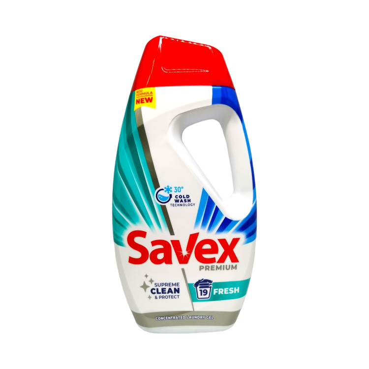 SAVEX premium течен перилен препарат, 0,855л, 19 пранета, Fresh