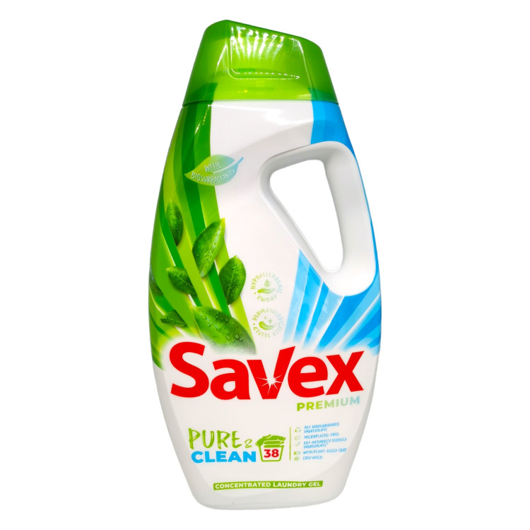SAVEX premium течен перилен препарат, 1,71л, 38 пранета, Pure & Clean
